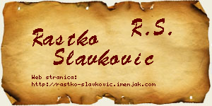 Rastko Slavković vizit kartica